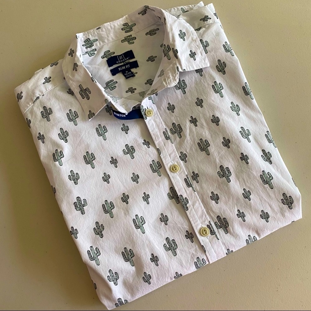 Cactus button down t-shirt